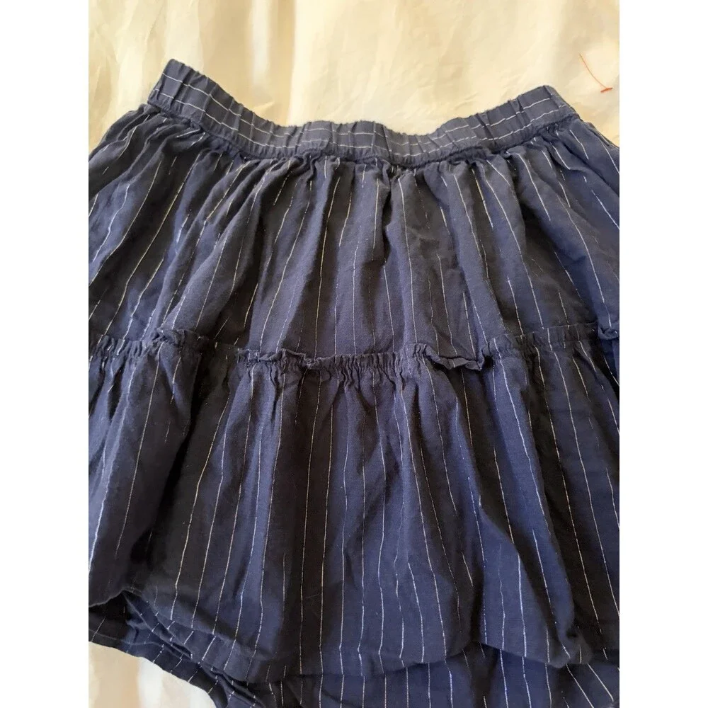 Girls GAP Flare Whimsy Skirt Short Size 12 Blue Silver Sparkle Baby Doll